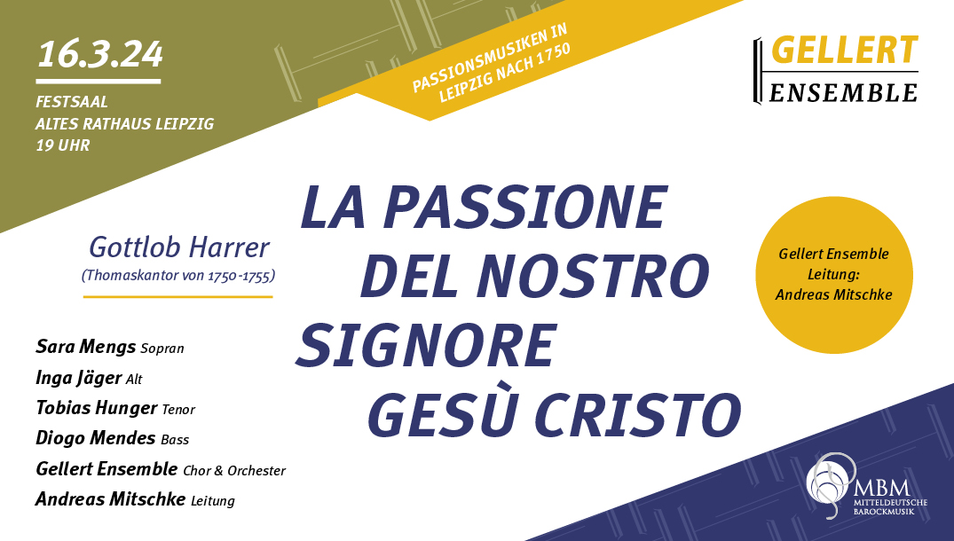 Passionsoratorium von Gottlob Harrer gellertensemble
